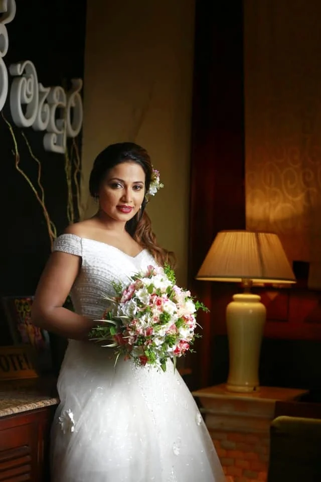 wedding gown posing for a shoot